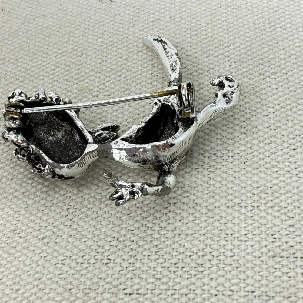 Roadrunner Brooch Pin Silver Tone‎ Whimsical Fun Jewelry